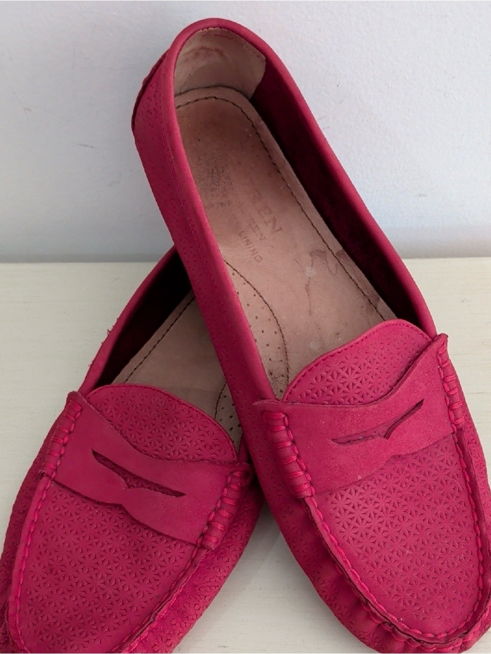 Lauren Ralph Lauren Red Suede Loafers